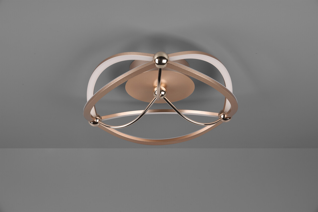 Plafoniera Charivari, TRIO, 41x14 cm, 20W, 1x SMD LED, metal, bronz mat - imagine 3